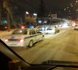 Сильный снегопад в Пензе стал причиной аварий и пробок