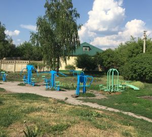 Сергей Палювин помог обновить спортивные элементы на площадке пензенской школы