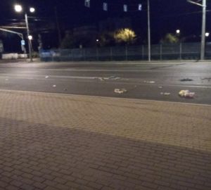 Улица Терновского в Пензе покрылась ровным слоем мусора