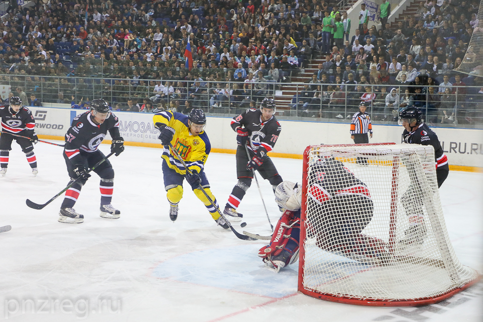 Сборная Пензенской области сразилась в хоккей со столичными акулами пера