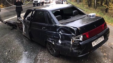 На трассе М5 под Пензой «десятка» протаранила пассажирский автобус