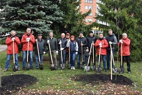 Депутаты пензенской Гордумы высадили деревья в "Могилевском дворике"