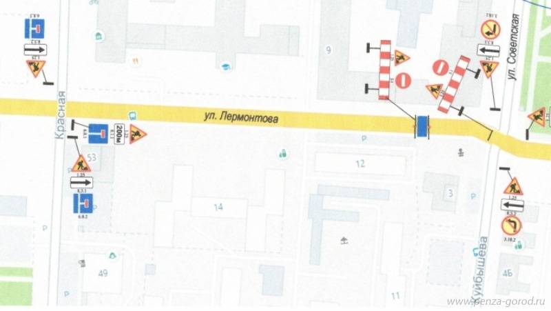 Сегодня ночью на улице Лермонтова перекроют движение