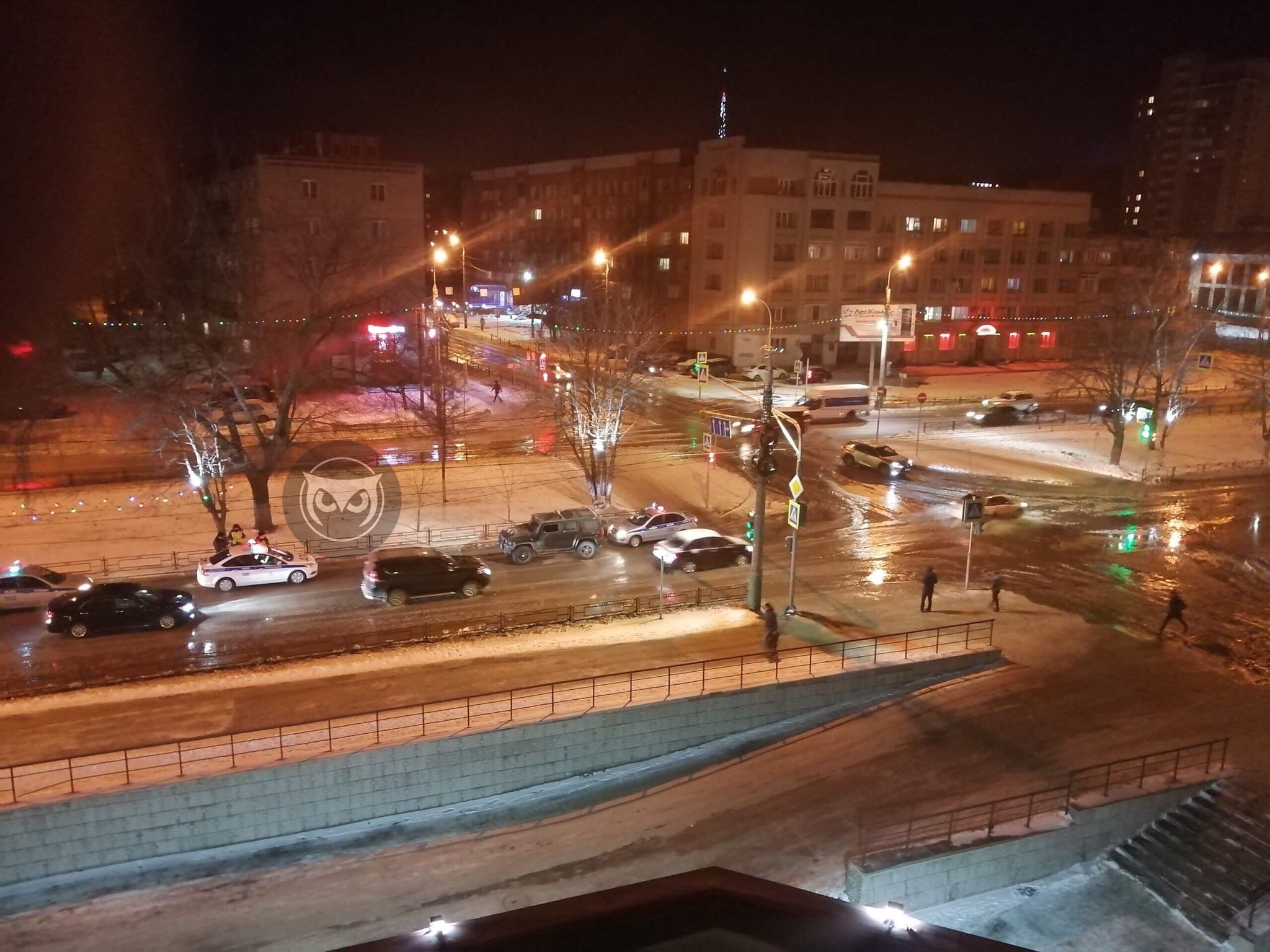 В Пензе дороги снова залило водой из труб