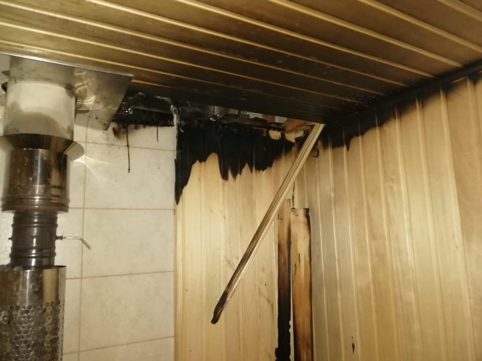 В Кузнецком районе произошел пожар в бане