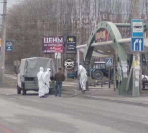 Улицы Пензы начали дезинфицировать люди в белом