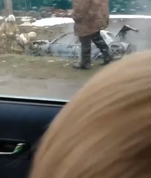 В Пензенской области машина вылетела с дороги и загорелась