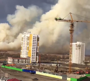 Армагеддон по пензенски: дым от пожара в Заре накрыл Пензу