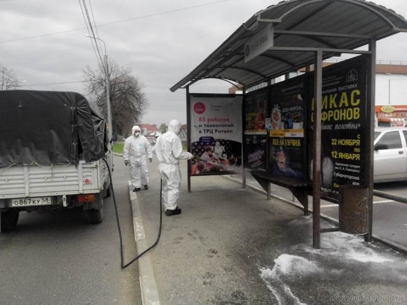 В Пензе дачные автобусы и остановки подвергнут дезинфекции