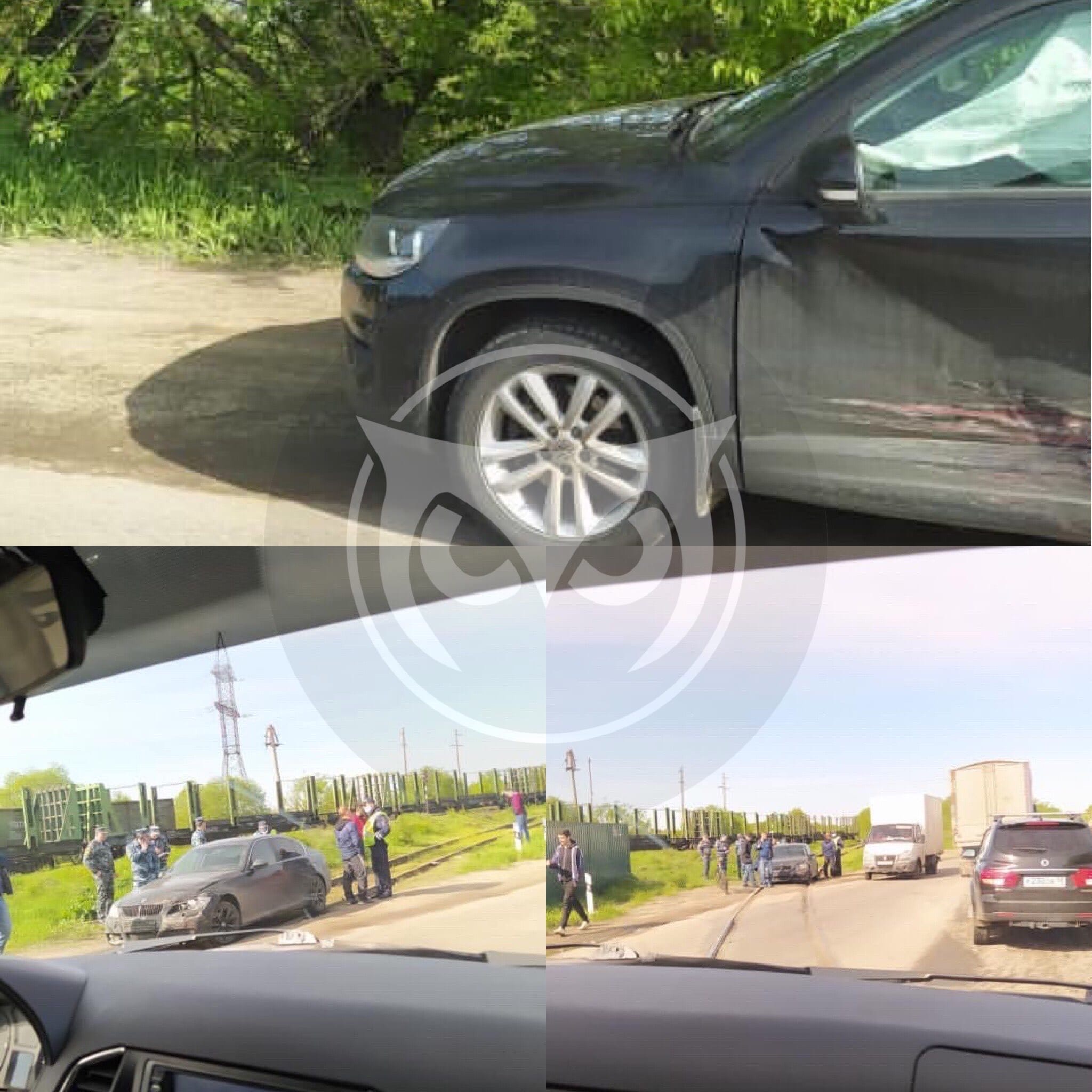 В Пензе на железнодорожном переезде разбилась дорогая иномарка