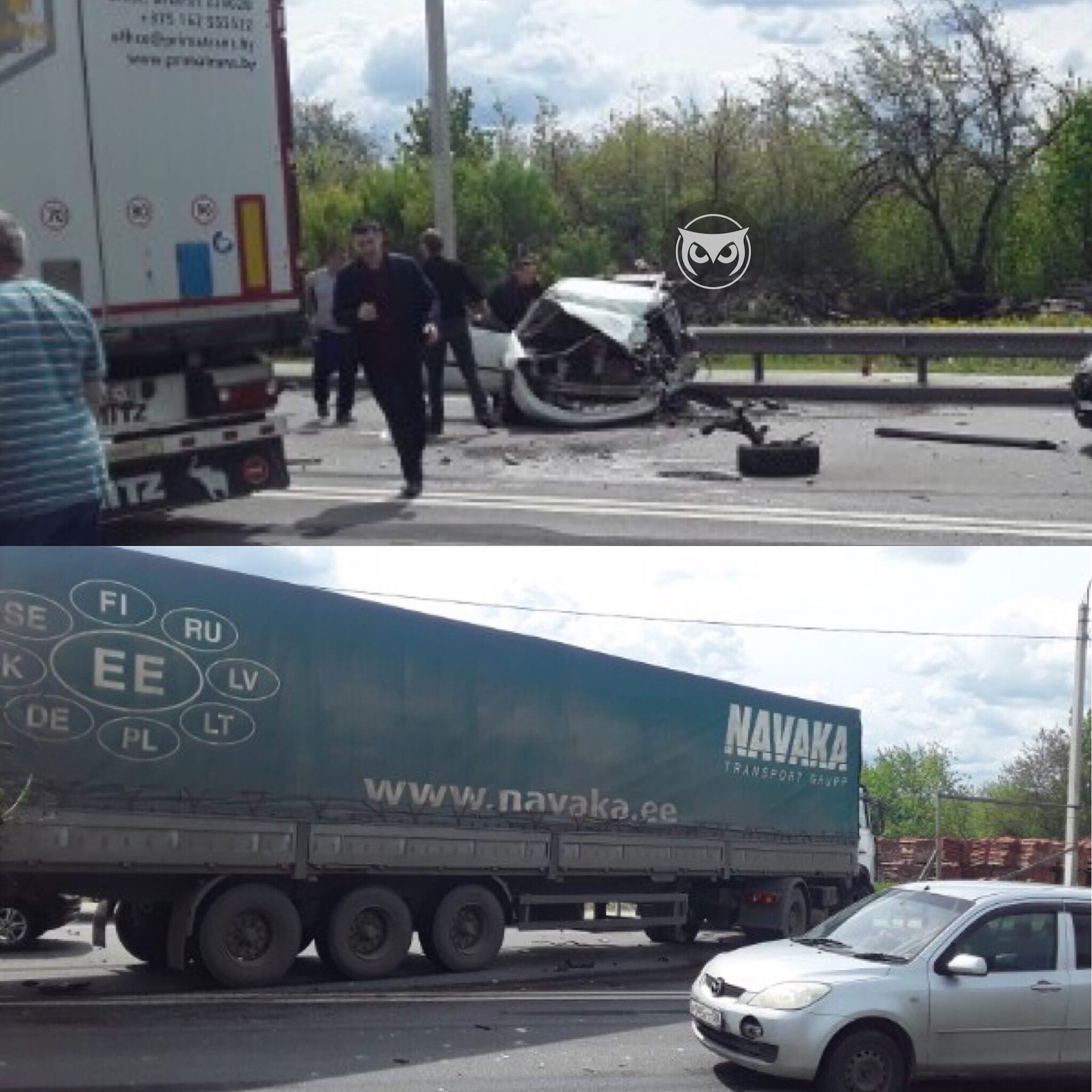 В Пензенской области на М-5 столкнулись две фуры и две легковушки