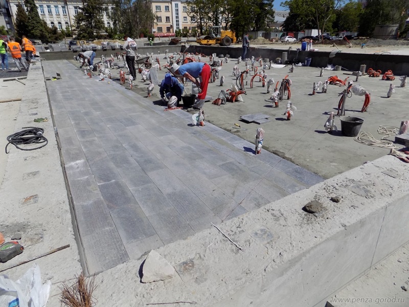 Реконструкция фонтана в Пензе идёт полным ходом