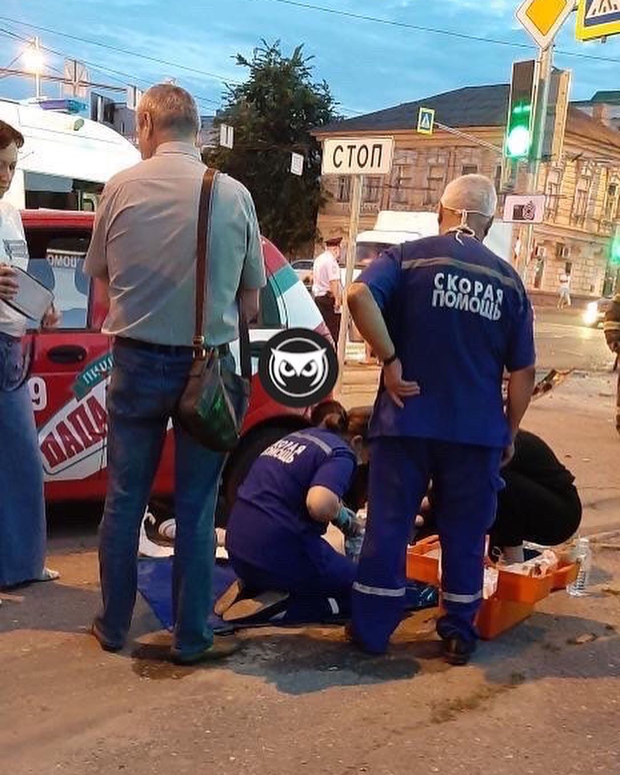 В центре Пензы автомобиль доставки пиццы попал в жуткое ДТП