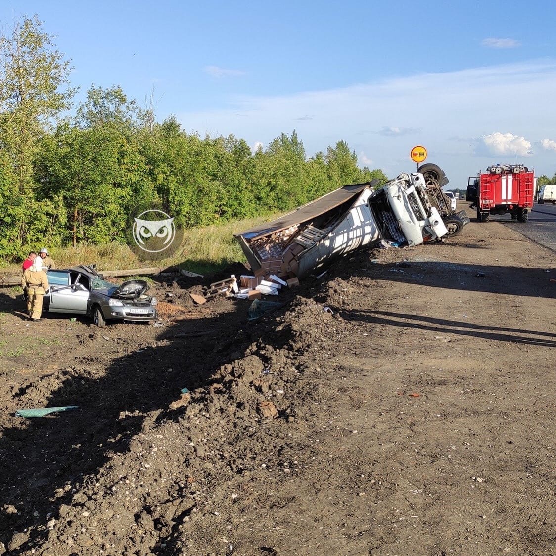 В Пензенской области на трассе столкнулись грузовик и «Приора»