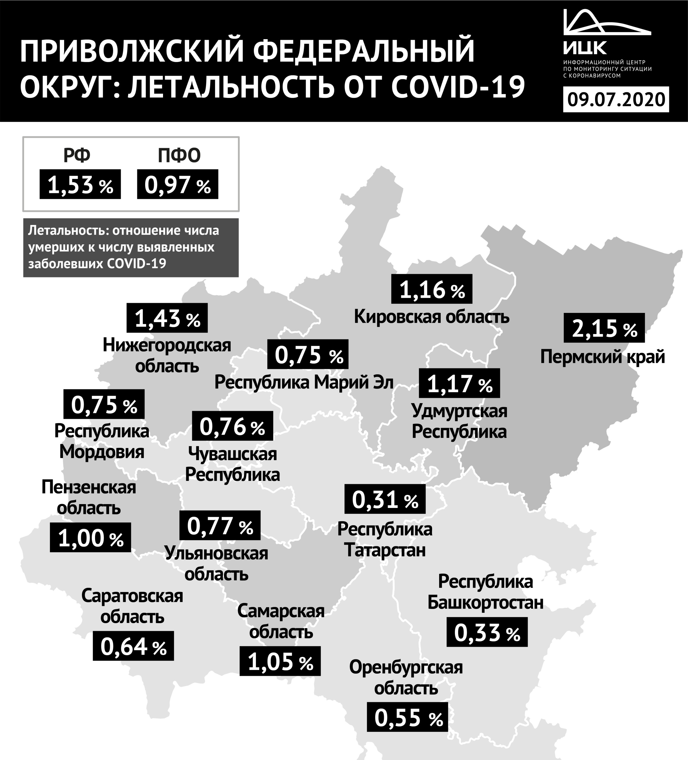 В Пензенской области выросла смертность от коронавируса