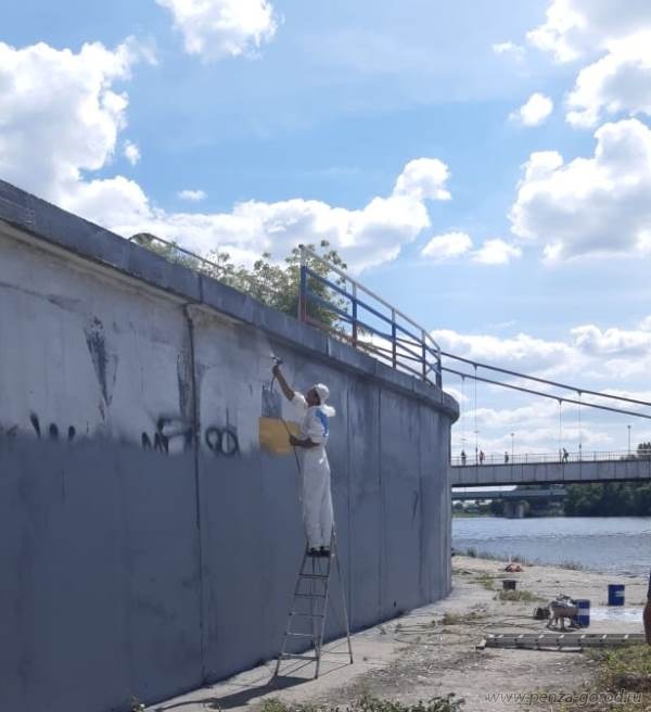 Пензенцев призвали не разрисовывать стену на правом берегу Суры