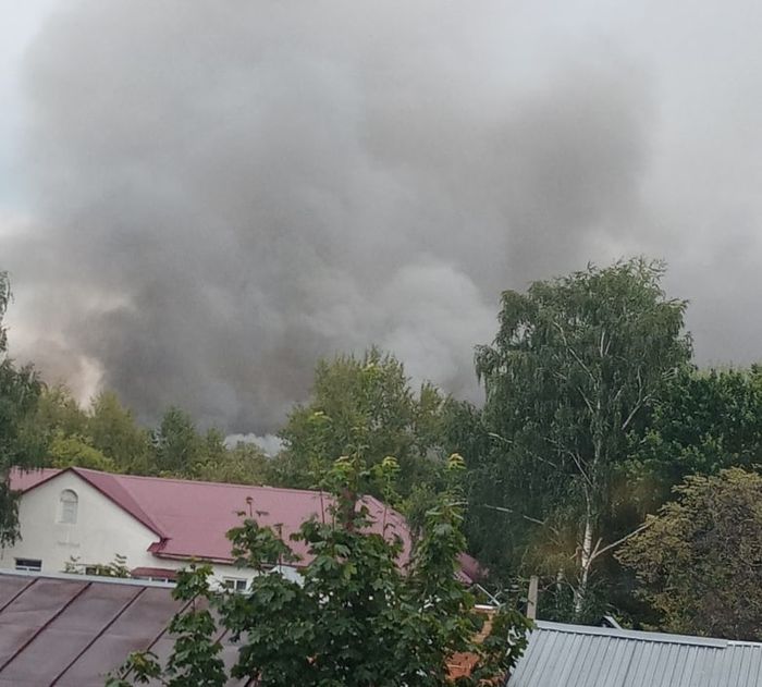На бывшей военной базе в Пензенской области произошел пожар