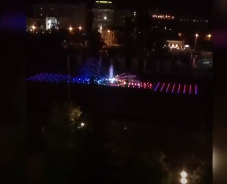 Опубликовано видео пробного запуска фонтана в Пензе