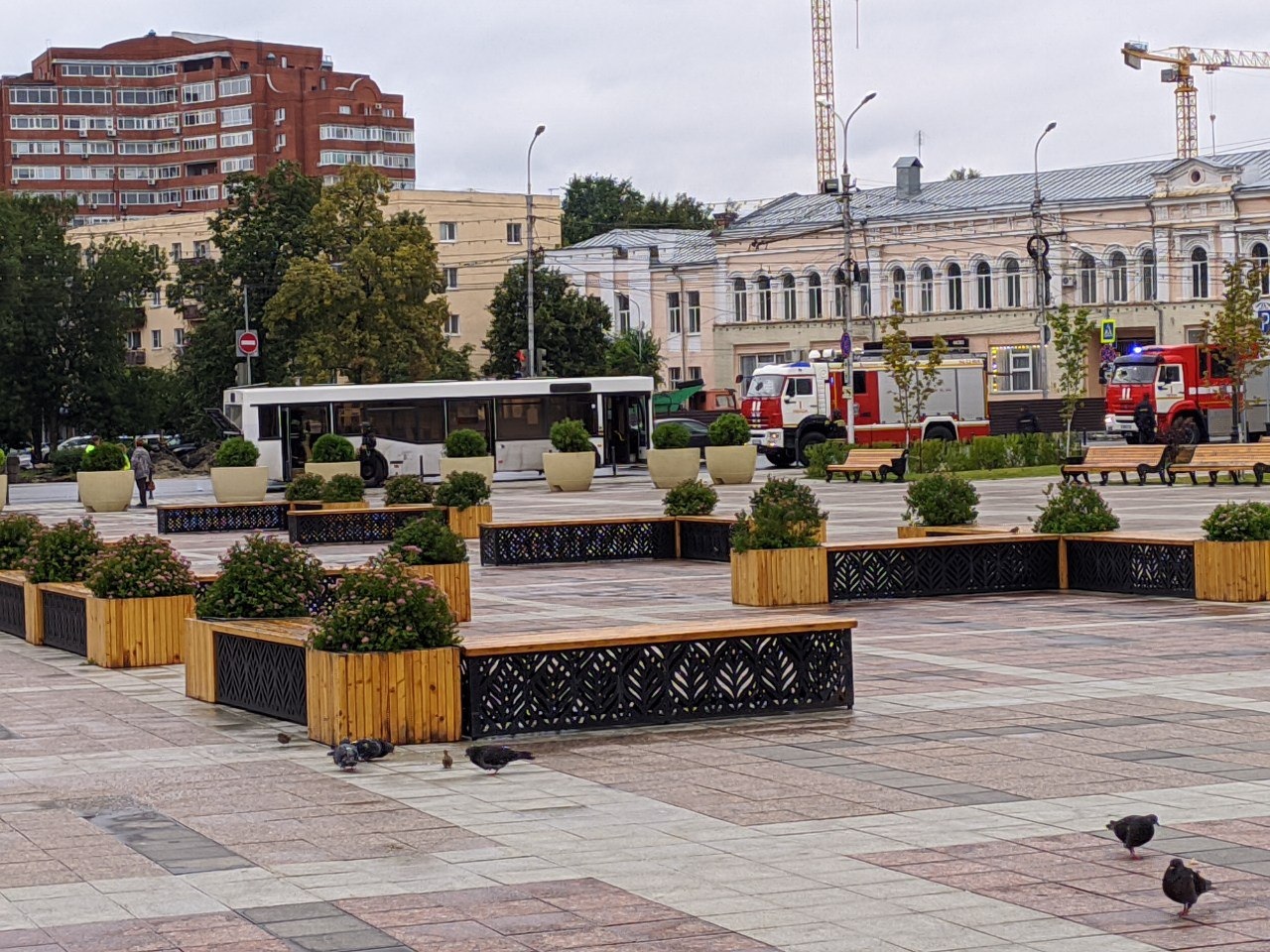 В Пензе на Кирова воспламенился автобус