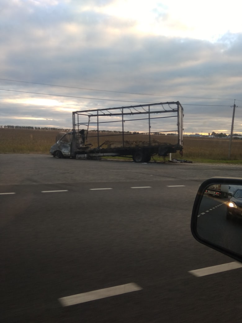 В Кузнецке на трассе дотла выгорела ГАЗель
