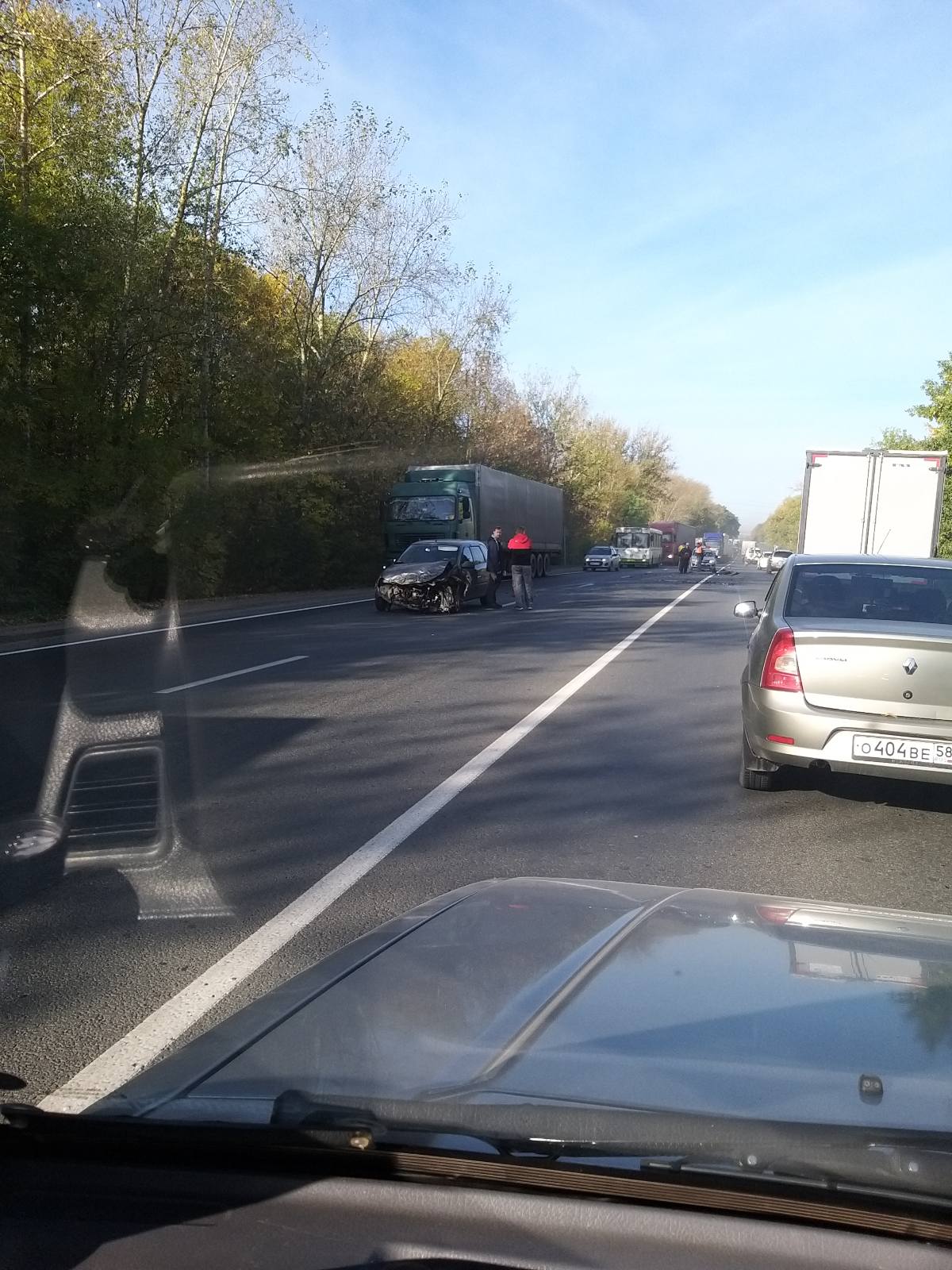 В Пензенской области авария на М-5 спровоцировала огромную пробку