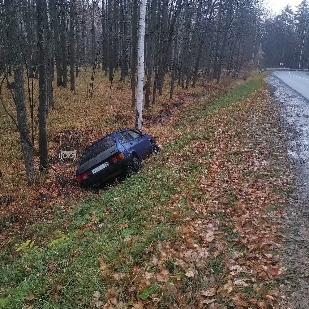 Под Пензой легковушка вылетела с трассы