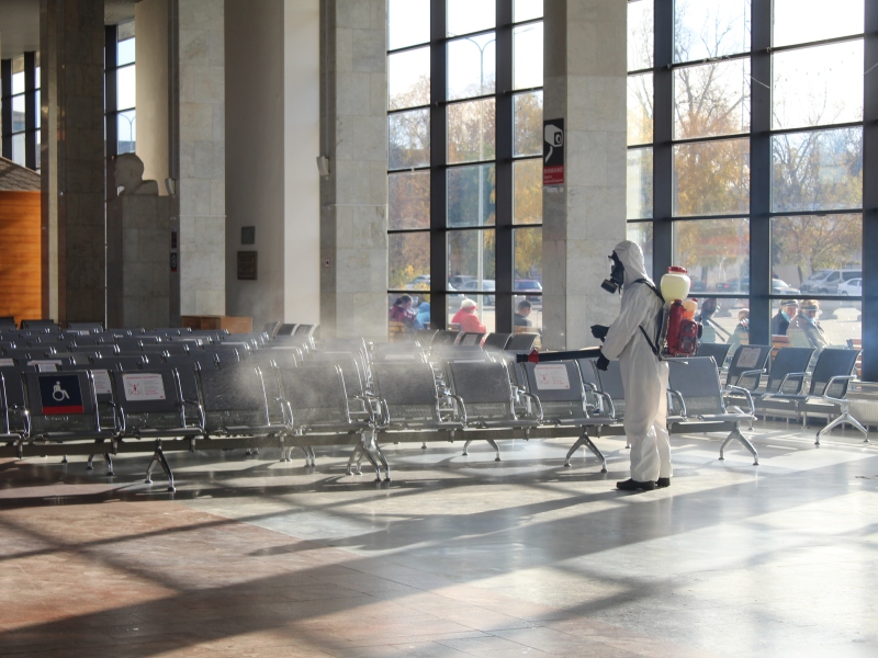 Пензенский вокзал продезинфицировали