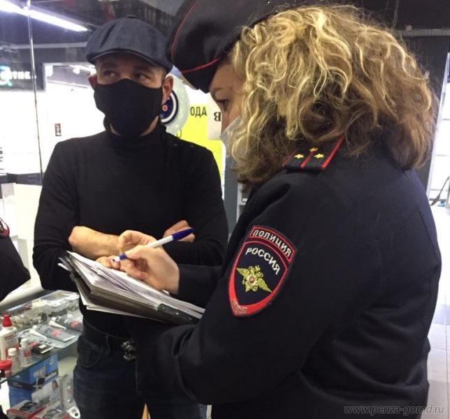 В Пензе начали наказывать нарушителей "масочного режима"