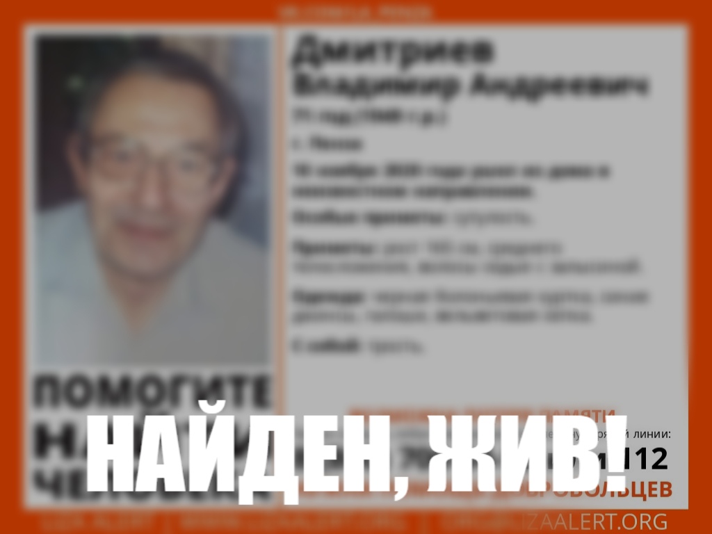 В Пензе поиски пенсионера с тростью заняли сутки