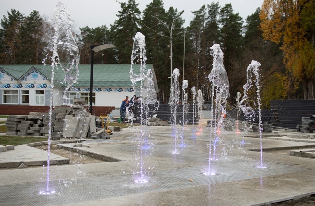 Новый фонтан в Заречном законсервировали сразу после пробного пуска