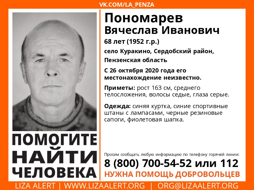 В Сердобском районе продолжаются поиски 68-летнего мужчины