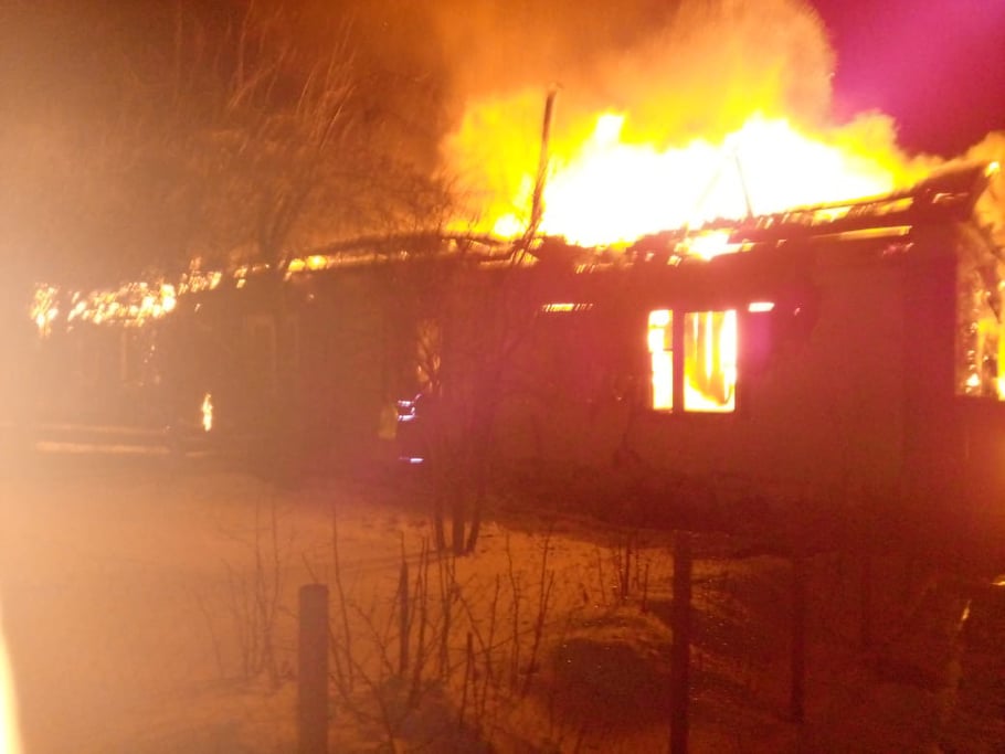 В Пензенской области произошел пожар в двухквартирном доме