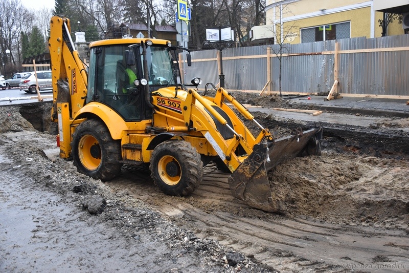 На улице Московской в Пензе идет подготовка к замене тепловых сетей