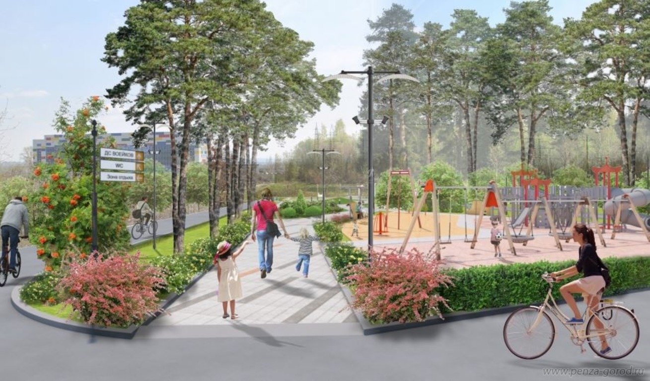 Пензенцам показали, как будет выглядеть благоустроенный сквер за Дворцом единоборств