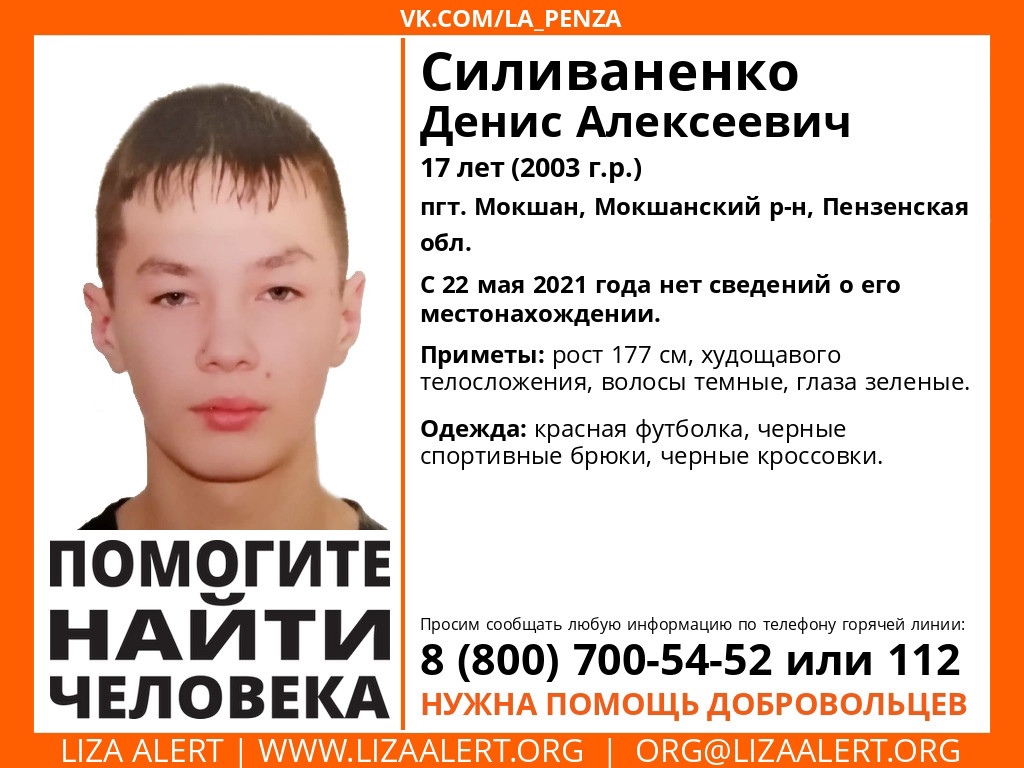 В Пензенской области пропал 17-летний подросток