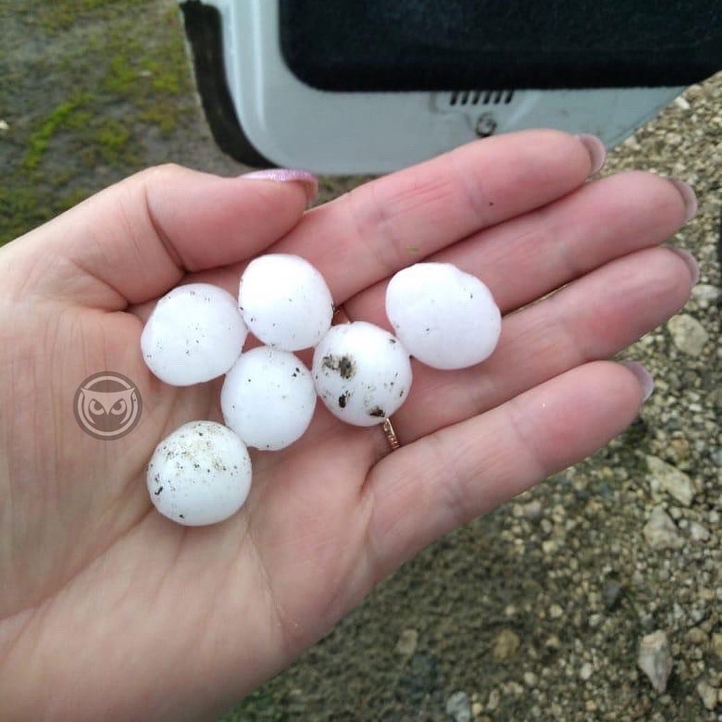 Пензенцы удивились граду размером с фалангу пальца