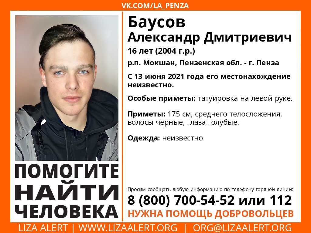 В Пензенской области 10 дней не могут найти 16-летнего подростка