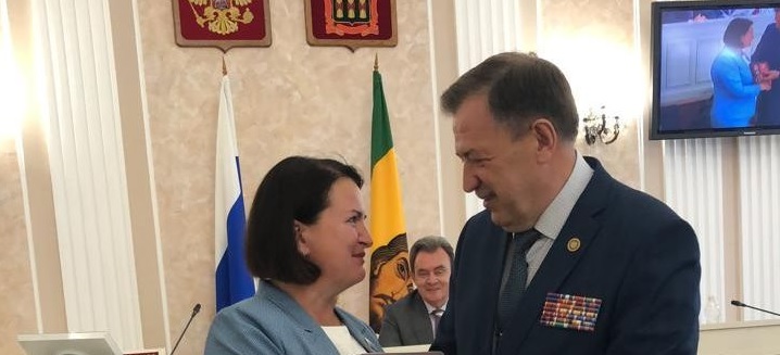 Ольгу Чистякову наградили медалью «За добросовестный труд»