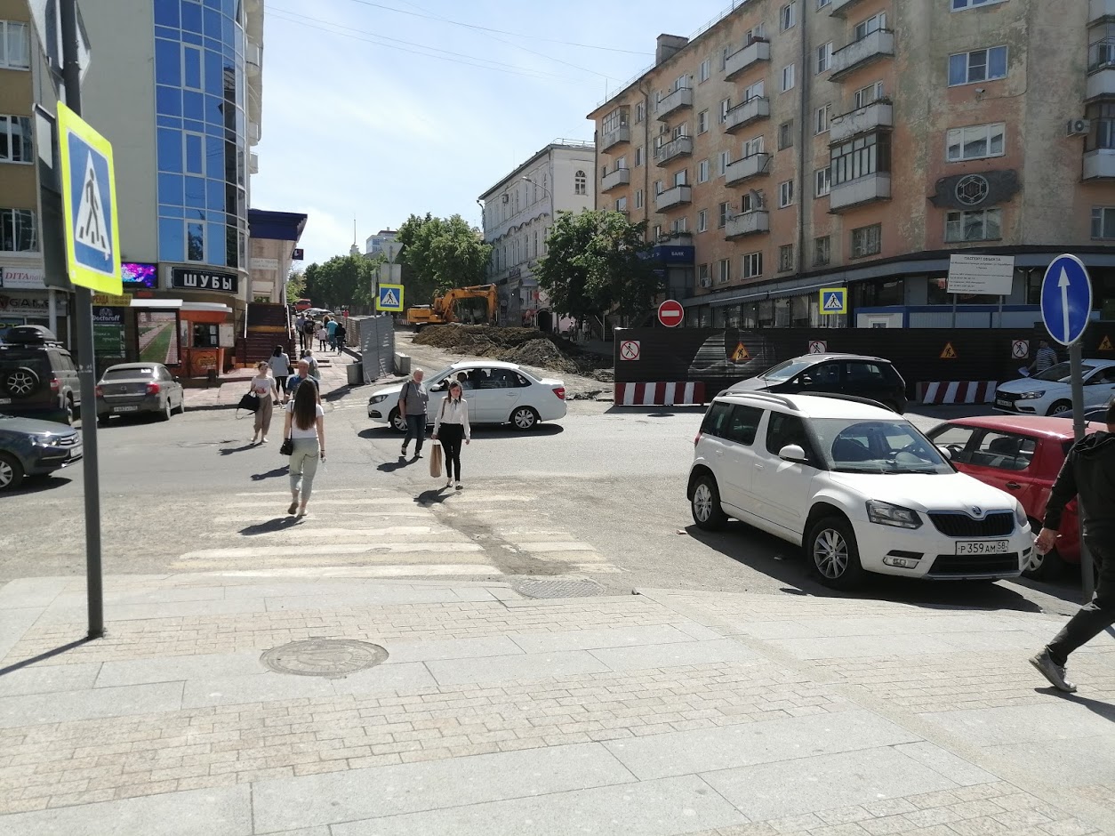В центре Пензы вновь перекроют движение из-за реконструкции Московской улицы