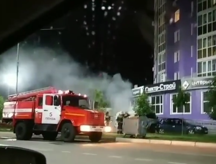 Ночью в Засечном горела машина ритуальной службы