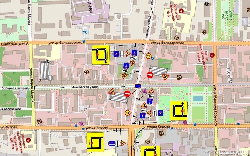 Пензенцам объявили о перекрытии дороги в центре города