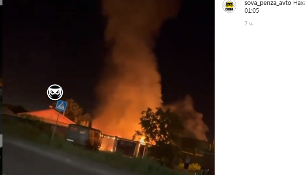 В Пензе в частном секторе произошел ночной пожар