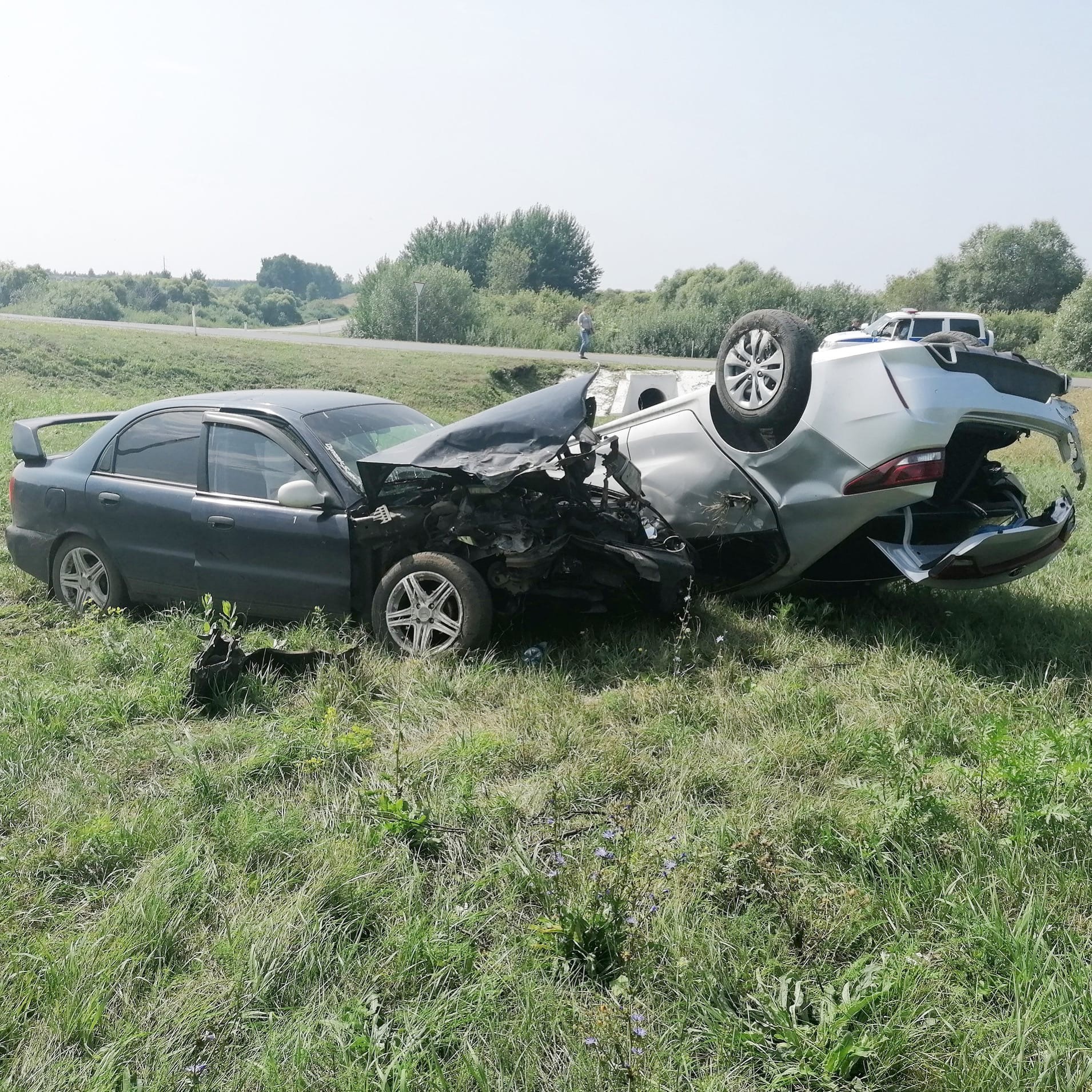 В Пензенской области в ДТП с 2 иномарками пострадала молодая женщина