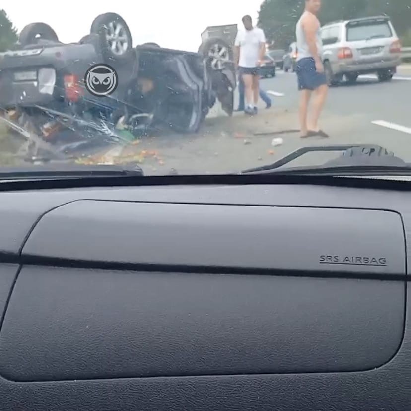 На трассе неподалеку от Кузнецка перевернулся автомобиль