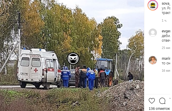 В Пензе таксист не поделил дорогу с трактором