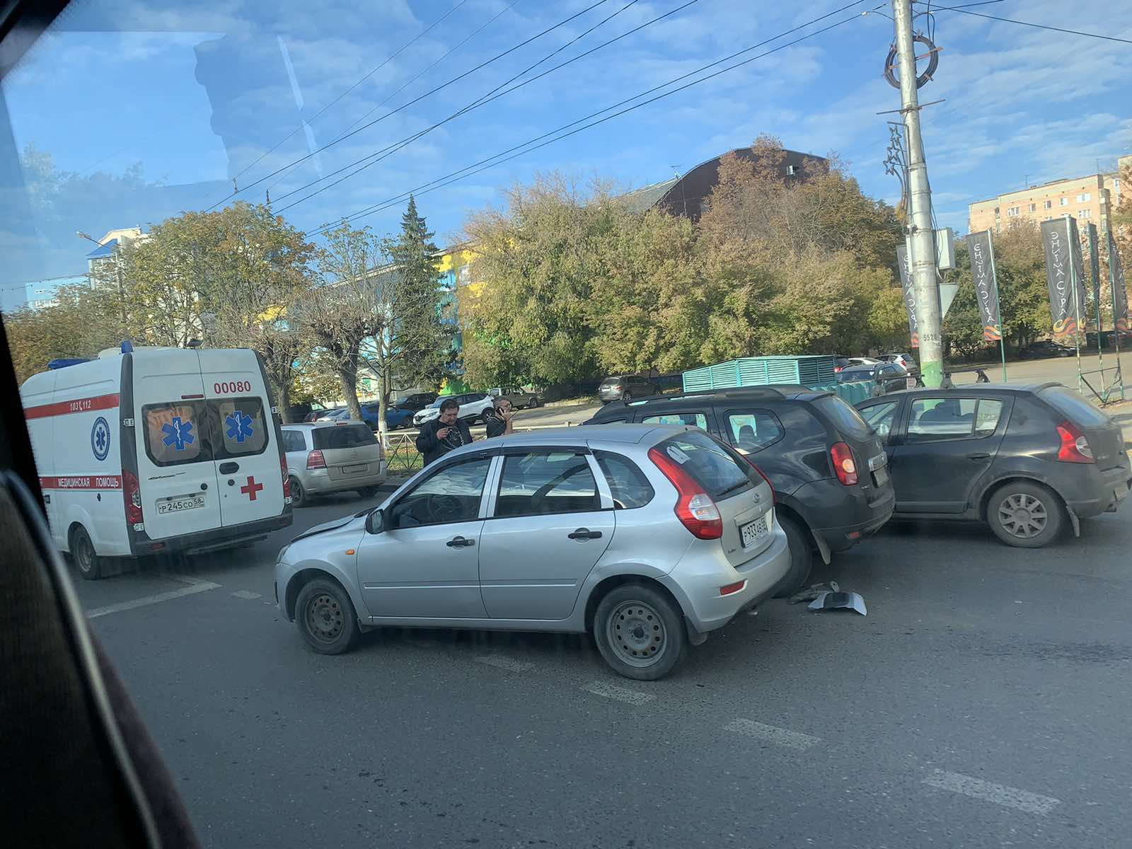 В Пензе на улице Калинина в ДТП пострадала пенсионерка