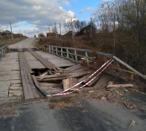 В Пензенской области из-за аварийного моста жители села оказались отрезаны от мира