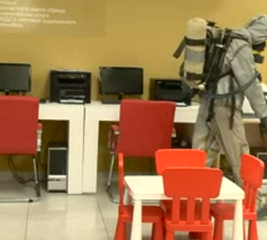 В МФЦ в универсаме №175 провели специальную дезинфекцию