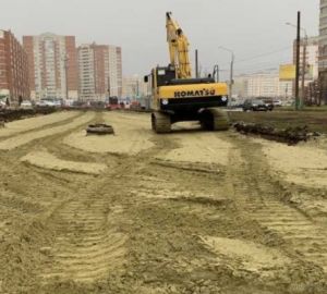 На дороге между ТЦ «Берлин» и «Весна» положат асфальт весной 2022 года