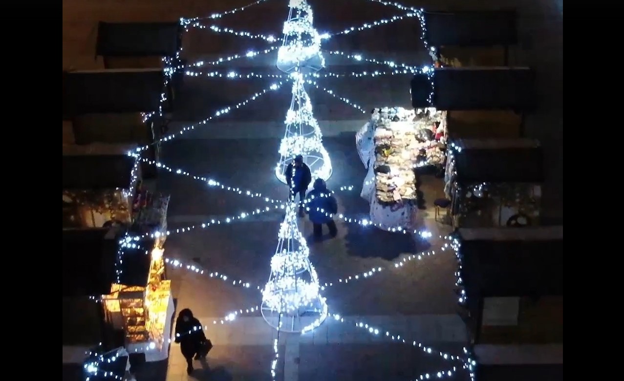 Пензенцам показали новогоднюю площадь Ленина с высоты птичьего полета